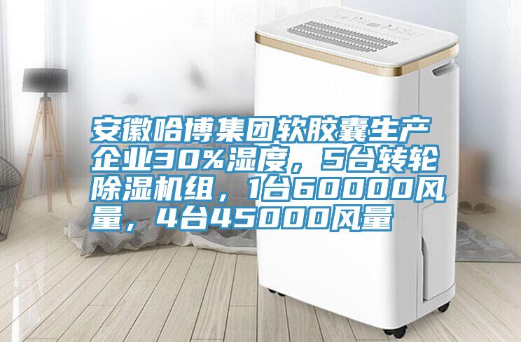安徽哈博集团软胶囊生产企业30%湿度，5台转轮猫咪成人官网组，1台60000风量，4台45000风量