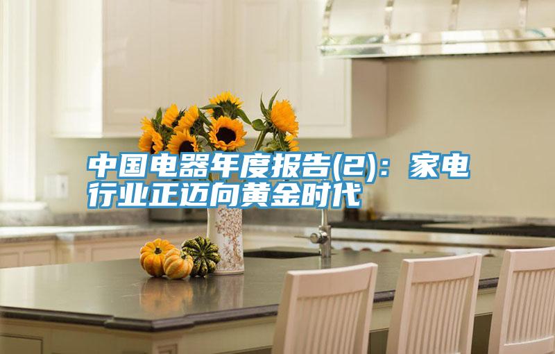 中国电器年度报告(2)：家电行业正迈向黄金时代