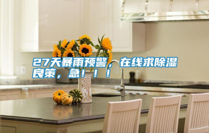 27天暴雨预警，在线求除湿良策，急！！！