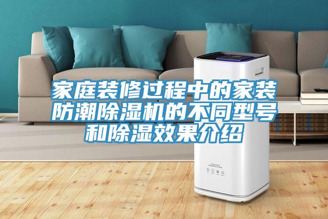 家庭装修过程中的家装防潮猫咪成人官网的不同型号和除湿效果介绍