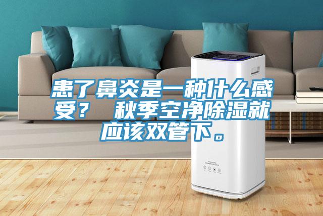 患了鼻炎是一种什么感受？ 秋季空净除湿就应该双管下。