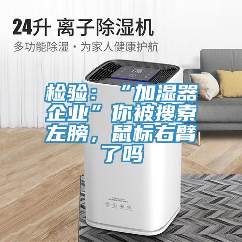 检验：“加湿器企业”你被搜索左膀，鼠标右臂了吗