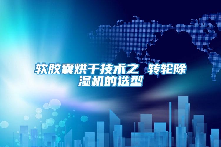 软胶囊烘干技术之 转轮猫咪成人官网的选型