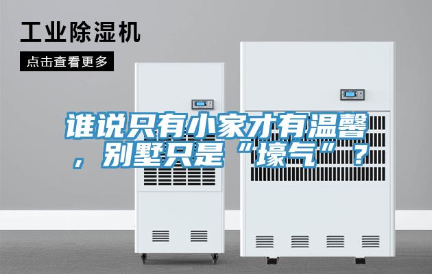 谁说只有小家才有温馨，别墅只是“壕气”？