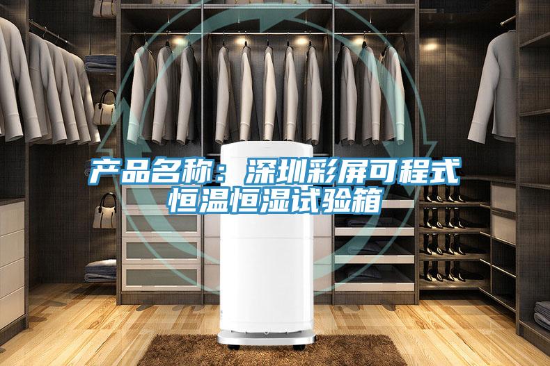 产品名称：深圳彩屏可程式恒温恒湿试验箱