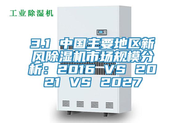 3.1 中国主要地区新风猫咪成人官网市场规模分析：2016 VS 2021 VS 2027