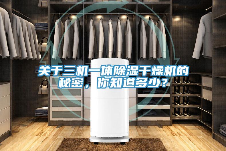 关于三机一体除湿干燥机的秘密，你知道多少？