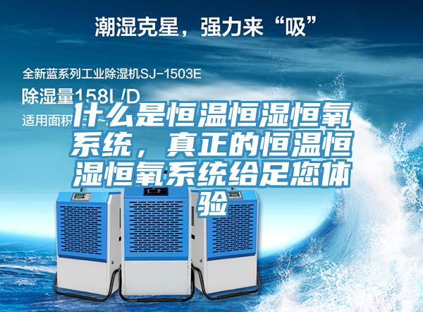 什么是恒温恒湿恒氧系统，真正的恒温恒湿恒氧系统给足您体验