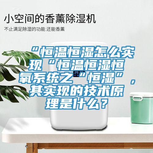 “恒温恒湿怎么实现“恒温恒湿恒氧系统之“恒湿”，其实现的技术原理是什么？