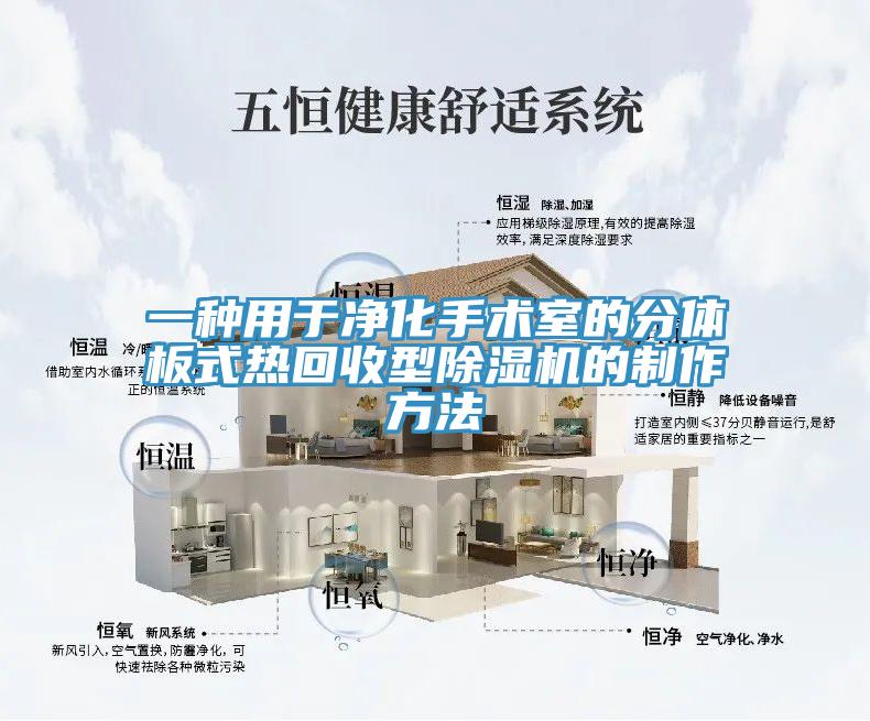 一种用于净化手术室的分体板式热回收型猫咪成人官网的制作方法