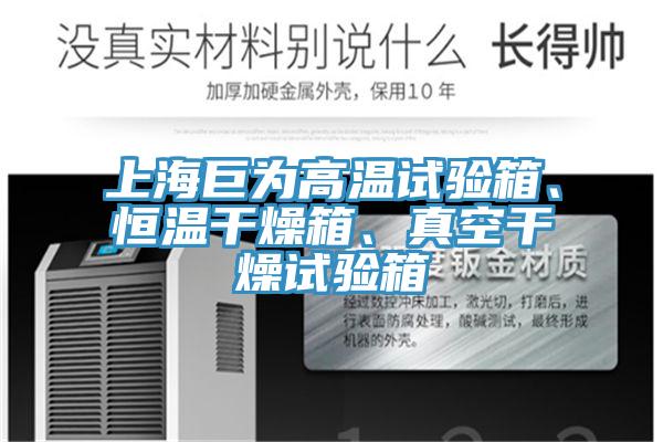 上海巨为高温试验箱、恒温干燥箱、真空干燥试验箱