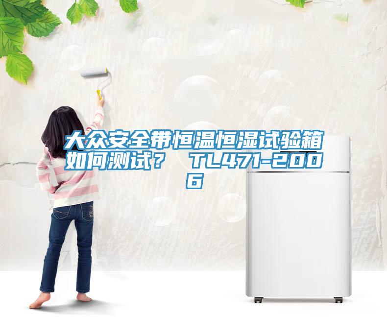 大众安全带恒温恒湿试验箱如何测试？ TL471-2006