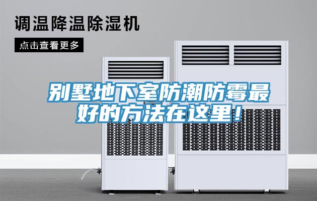 别墅地下室防潮防霉最好的方法在这里！