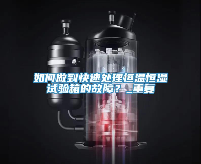 如何做到快速处理恒温恒湿试验箱的故障？_重复
