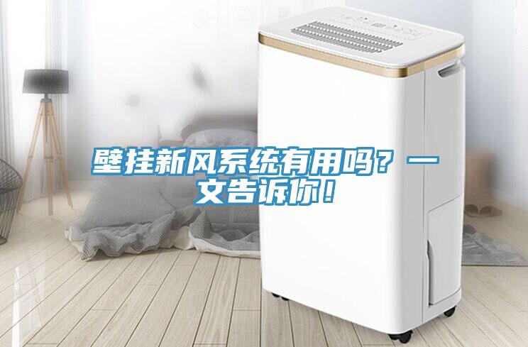 壁挂新风系统有用吗？一文告诉你！
