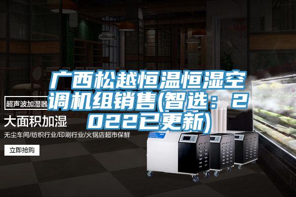广西松越恒温恒湿空调机组销售(智选：2022已更新)