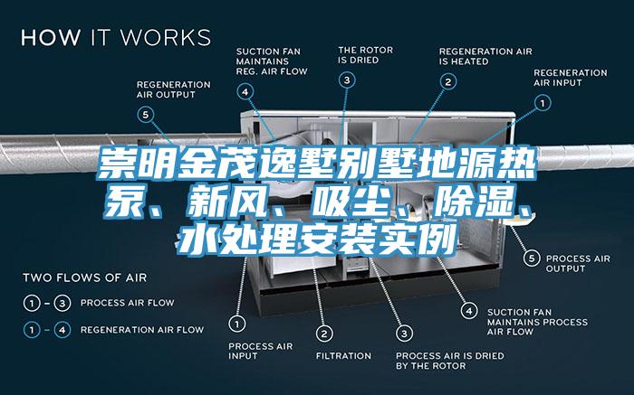 崇明金茂逸墅别墅地源热泵、新风、吸尘、除湿、水处理安装实例