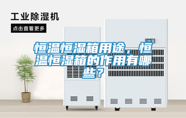 恒温恒湿箱用途，恒温恒湿箱的作用有哪些？