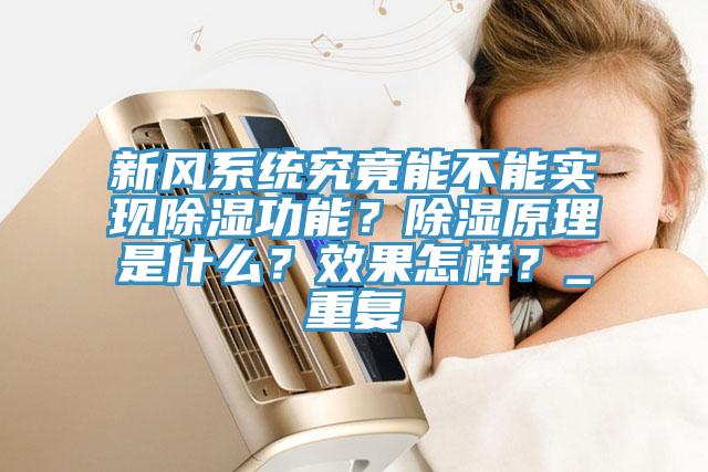 新风系统究竟能不能实现除湿功能？除湿原理是什么？效果怎样？_重复