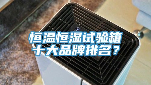 恒温恒湿试验箱十大品牌排名？
