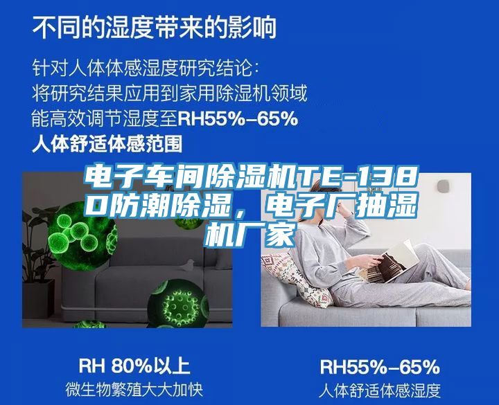 电子车间猫咪成人官网TE-138D防潮除湿，电子厂抽湿机厂家