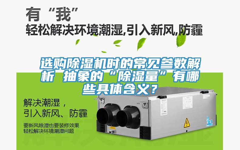 选购猫咪成人官网时的常见参数解析 抽象的“除湿量”有哪些具体含义？