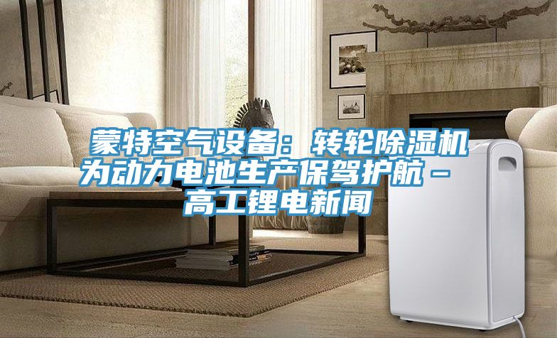 蒙特空气设备：转轮猫咪成人官网为动力电池生产保驾护航– 高工锂电新闻